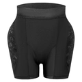 High waist tummy control shapewear with floral lace and breathable mesh fabric in black - Black