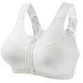 Sujetador deportivo blanco con cremallera frontal y paneles de malla transpirable - S / Blanco