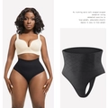 Gaine string noire taille haute avec texture diamant pour le contrôle du ventre - M / Noir