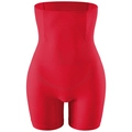 Gaine amincissante rouge sans couture à taille haute pour contrôle du ventre et galbe - Rouge