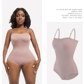 Women's bodysuit shapewear for tummy control in mauve with adjustable straps - S / Dusty Pink