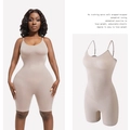 Women's nude seamless bodysuit shapewear for tummy control and waist slimming - S / Nude