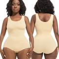 Body modellante nudo senza cuciture con controllo della pancia e sollevamento glutei vista - XS/S / Nudo