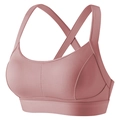 Soutien-gorge de sport rose foncé à dos croisé, haute élasticité et maintien optimal - Rouge Crevette