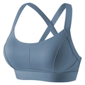 Soutien-gorge de sport yoga bleu brume avec bretelles croisées et bande élastique - Bleu