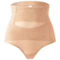 Tanga reductor de talle alto en color beige con malla transpirable y compresión - S / Color Piel