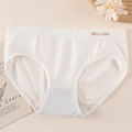 Bragas blancas sin costuras con cinturilla elástica MEILADE en tejido suave y flexible - S / Blanco