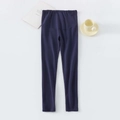 Detail of navy blue maternity leggings with wide high-waist elastic support band - S / Dark Blue