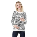 Langärmeliges Umstandssweatshirt mit klassischem schwarz-weißem Leopardenmuster - S / Leopardenmuster