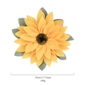 Couronne de tournesols d'automne 45cm avec pétales en toile de jute jaune et feuilles - 44*44*8