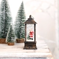 Bronze Christmas water lantern with Santa Claus and sparkling glitter snow globe light - Style A