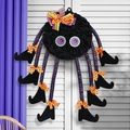 Ghirlanda di ragno di Halloween con zampe viola e fiocchi a pois arancioni - Ghirlanda Ragno Polpo Halloween / 60*65cm