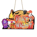 Letrero de madera de Halloween con gnomo y calabaza sobre fondo blanco decorativo - 30*17.8CM / Placa de Luz de Gnomo Sin Rostro - Sin Baterías