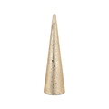 Macro detail of Christmas gold glitter conical ornament with sparkling sequin texture - Gold Sequins
