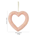 Ghirlanda a forma di cuore glitter rosa per decorazione festa di San Valentino - 30cm Rosa Caramella