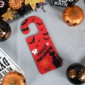 Appendino rosso Happy Halloween con fantasmi e pipistrelli per decorazioni festive - Motivo Pipistrello Fantasma / Rosso Happy Halloween