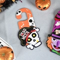Appendino per porta di Halloween in legno con motivo pirata scheletro e scritta - Scheletro Cappello Pirata / Scheletro Pirata