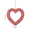 Ghirlanda a cuore rosa glitterata per decorazione di San Valentino, diametro 30 cm - 30cm Ghirlanda Rossa