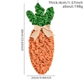 Couronne de Pâques en forme de carotte en tissu orange et vert avec un nœud décoratif - Monsieur Carotte