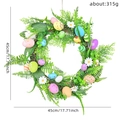 Ghirlanda di Pasqua con verde artificiale, uova colorate e margherite, diametro 45 cm - Ghirlanda di Pasqua 009