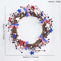 Couronne du Jour de l'Indépendance avec étoiles bleu blanc rouge et diamètre 45cm - 45cm
