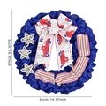 36cm patriotic July 4th wreath with blue mesh, white stars, and vintage truck bow - 36CM