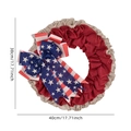 Patriotischer USA-Kranz zum Unabhängigkeitstag mit blauer Sternschleife, 40cm Durchmesser - 38CM*40CM