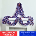 Ghirlanda da 200cm rosso bianco blu per il Giorno dell'Indipendenza USA con stelle decorative - Festoni Rettangolari - Rosso Blu Bianco
