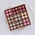 36-teiliges 3cm Weihnachtskugel-Set in Roségold und Champagner mit verschiedenen Dekoren - Roségold mit Champagner