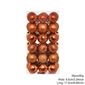 Set of 36 orange and bronze Christmas ball ornaments in five textures for tree decoration - Antique Bronze