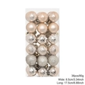 36-piece champagne gold Christmas ball ornaments set with matte and glitter finishes - Champagne