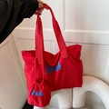Sac fourre-tout de plage rouge en nylon avec logo Beach bleu imprimé élégant - Rouge
