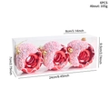 Lot de 6 ornements de Noël en forme de donut rouge dans une boîte cadeau transparente - Donut / 6 pièces/paquet
