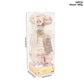 Set di 34 palline di Natale in oro rosa e bianco avorio in confezione trasparente - Champagne