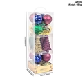 Set da 34 pezzi di palline di Natale colorate con finiture lucide e opache - Viola Verde Blu E Oro