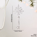 Transparent crystal key-shaped Christmas tree ornament with elegant textured details - Magic Key