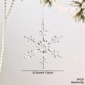Lot de 3 ornements de Noël flocon de neige transparents en acrylique de 10,5 cm - Flocon de Neige