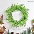 Ghirlanda di Natale con bacche rosse artificiali e aghi di pino, diametro di 50cm - Ghirlanda di Pino Verde (Stile C)