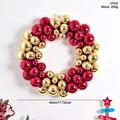 Couronne de Noël de 45cm avec boules décoratives rouges et dorées électroplaquées - Rouge et Or Brillant (GH0093S)