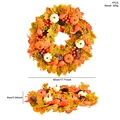 Herbstkranz mit Ahornblättern und Kürbissen, 45 cm Durchmesser für die Deko - 45cm (GH0013G)