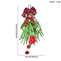 Decorazione natalizia con bacche rosse, rami di pino e fiocco a quadretti rossi - Stile A Quadri Rosso E Verde (GH0217S)