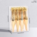 Set di 12 ornamenti natalizi dorati lucidi a forma di goccia con scatola regalo - Gold (XM0111S-Gold)