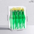 Lot de 12 ornements de Noël en forme de glaçon vert brillant avec cordons dorés - Vert (XM0111S-Vert)