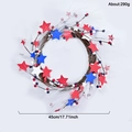 Ghirlanda patriottica con stelle rosse bianche blu e piume per il Giorno dell'Indipendenza - GH0221D