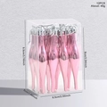 Lot de 12 ornements de Noël en forme de stalactites roses brillants avec fils argentés - Or Rose (XM0111S-Or Rose)