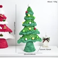 Mini albero di Natale verde in peluche con paillettes e pompon colorati, altezza 44cm - Ornamento per Albero di Natale Verde