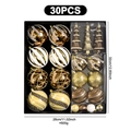 Set di 30 decorazioni natalizie di lusso in oro e nero in confezione regalo - Oro Bronzo