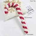 Canne en peluche rouge et blanche avec paillettes dorées, déco de Noël 62cm - Canne En Sucre Très Grande (EJ0201S-Canne En Sucre Très Grande)