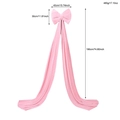 Roze fluwelen kerststrik met lange linten 40x190cm voor feestelijke kerstdecoratie - Pink (EJ0215S)