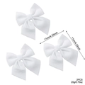 Set of 2 white velvet Christmas bows for tree decor, 11cm size, 20g lightweight - 11cm (EJ0214) / White